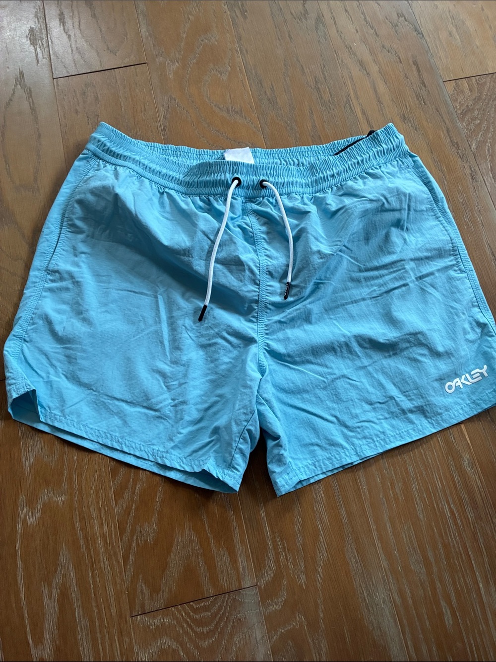 Oakley Men's Aqua Blue Swim Trunks